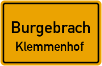 Straßenverzeichnis Burgebrach Klemmenhof