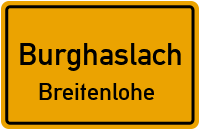Straßenverzeichnis Burghaslach Breitenlohe