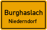 Straßenverzeichnis Burghaslach Niederndorf