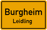 Straßenverzeichnis Burgheim Leidling