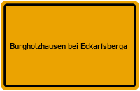 City Sign Burgholzhausen bei Eckartsberga