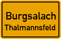 Bergstraße in BurgsalachThalmannsfeld