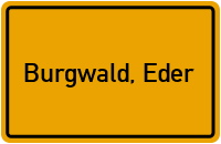 City Sign Burgwald, Eder