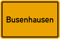 Ortsschild von Gemeinde Busenhausen in Rheinland-Pfalz