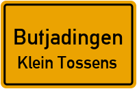 Straßenverzeichnis Butjadingen Klein Tossens