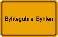 Ortsschild Byhleguhre-Byhlen