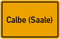 City Sign Calbe (Saale)