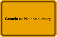 City Sign Cammin bei Neubrandenburg