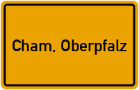City Sign Cham, Oberpfalz