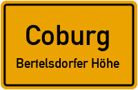 Straßen in Coburg Bertelsdorfer Höhe
