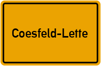 Ortsschild Coesfeld-Lette
