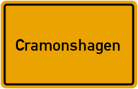 Ortsschild von Cramonshagen in Mecklenburg-Vorpommern