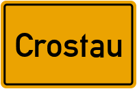 Ortsschild von Gemeinde Crostau in Sachsen