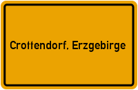 Ortsschild von Gemeinde Crottendorf, Erzgebirge in Sachsen