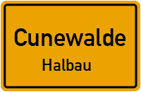 Kriegsweg in CunewaldeHalbau