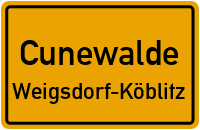 Hauptstraße in CunewaldeWeigsdorf-Köblitz