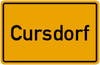 Ortsschild von Gemeinde Cursdorf in Thüringen