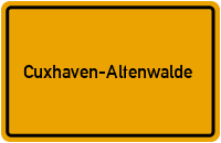 Ortsschild Cuxhaven-Altenwalde