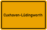 Ortsschild Cuxhaven-Lüdingworth