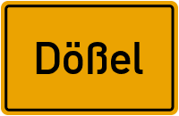 Ortsschild von Gemeinde Dößel in Sachsen-Anhalt