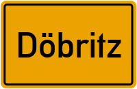 Ortsschild von Gemeinde Döbritz in Thüringen