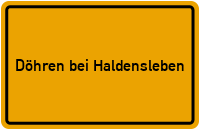 City Sign Döhren bei Haldensleben