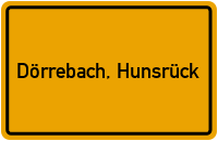 City Sign Dörrebach, Hunsrück