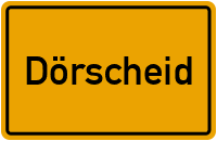 Ortsschild von Gemeinde Dörscheid in Rheinland-Pfalz