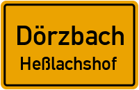 Straßenverzeichnis Dörzbach Heßlachshof