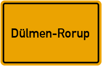 Ortsschild Dülmen-Rorup