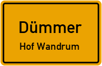 Straßen in Dümmer Hof Wandrum