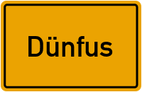 Ortsschild von Gemeinde Dünfus in Rheinland-Pfalz