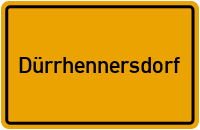 Ortsschild von Gemeinde Dürrhennersdorf in Sachsen