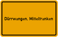 City Sign Dürrwangen, Mittelfranken