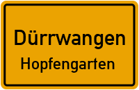 Straßen in Dürrwangen Hopfengarten
