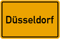 Ortsschild von Landeshauptstadt Düsseldorf in Nordrhein-Westfalen