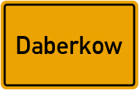 Ortsschild von Daberkow in Mecklenburg-Vorpommern