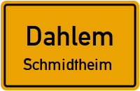 Straßenverzeichnis Dahlem Schmidtheim