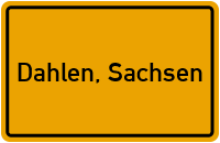 City Sign Dahlen, Sachsen