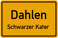 Meltewitzer Straße in DahlenSchwarzer Kater