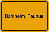 City Sign Dahlheim, Taunus
