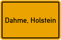 Ortsschild von Gemeinde Dahme, Holstein in Schleswig-Holstein