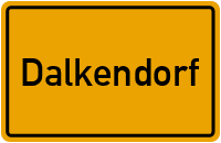 Ortsschild von Dalkendorf in Mecklenburg-Vorpommern