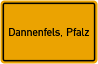 Ortsschild von Gemeinde Dannenfels, Pfalz in Rheinland-Pfalz