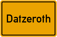 Ortsschild von Gemeinde Datzeroth in Rheinland-Pfalz