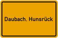 City Sign Daubach, Hunsrück