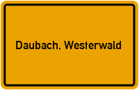City Sign Daubach, Westerwald