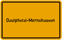 City Sign Dautphetal-Mornshausen
