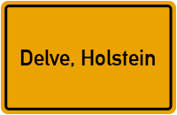 City Sign Delve, Holstein
