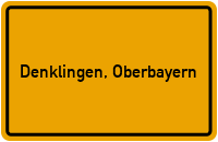 City Sign Denklingen, Oberbayern